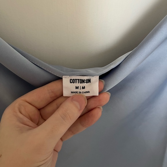 COTTON ON Santorini Satin Strappy Mini Slip Dress Women's Medium - Picture 7 of 11